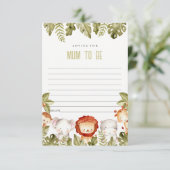 Advies voor tropische Safari-dieren voor Baby show Informatiekaartje (Staand voorkant)