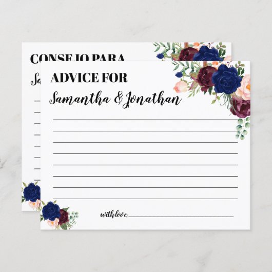 Advies voor vrolijk koppel in de Engelse spaanse d (Voorkant / Achterkant)