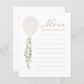 Advies voor White Balloon Baby shower Game van oud (Voorkant / Achterkant)