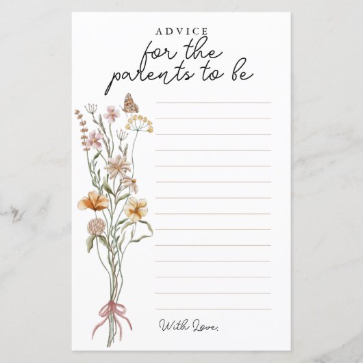 Advies voor wilde Baby showers voor de Kaart van d (Voorkant)