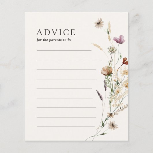 Advies voor wilde Baby showers voor de Kaart van d (Voorkant)