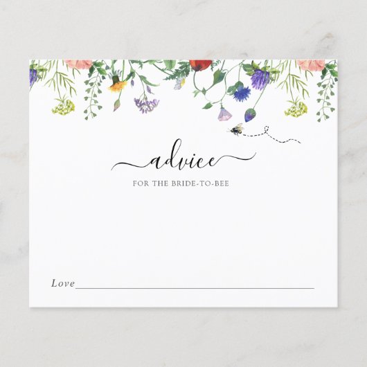 Advies voor wilde bloemen en bijen voor de bride (Voorkant)