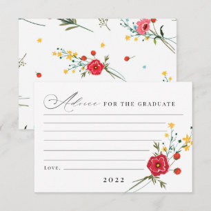 Advies voor wilde bloemen voor de Afstuderen Bedankkaart