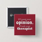 Advies Vraag therapeut wf Vierkante Button 5,1 Cm (Voorkant /achterkant)