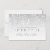 Advies Vrijgezellenfeest Silver Bokeh Sparkle Ligh Kaart (Voorkant)