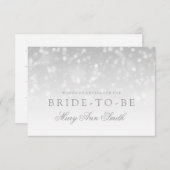 Advies Vrijgezellenfeest Silver Bokeh Sparkle Ligh Kaart (Voorkant / Achterkant)