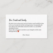 Advies & Well Wishes Autumn Teddy Bear Baby shower Informatiekaartje (Achterkant)