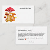 Advies & Well Wishes Autumn Teddy Bear Baby shower Informatiekaartje (Voorkant / Achterkant)