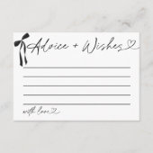 Advies & Wens Douche Spel Zwart Bow Informatiekaartje (Voorkant)