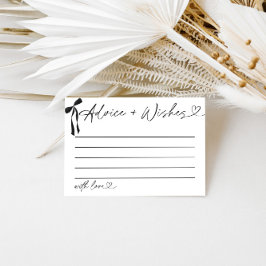 Advies & Wens Douche Spel Zwart Bow Informatiekaartje