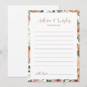 Advies & Wensen Blush Bloemen Herfst Vrijgezellenf Kaart (Voorkant / Achterkant)