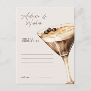 Advies & wensen Espresso Martini Douche Spel Briefkaart