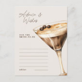 Advies & wensen Espresso Martini Douche Spel Briefkaart (Voorkant)