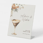 Advies & wensen Espresso Martini Vrijgezellenfeest Reclamebord Met Voetstuk (Voorkant)