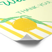 Advies & Wensen Geel Groen Citroen Afstuderen Poster (Hoek)