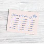 Advies & wensen Hand getrokken bloemen Vrijgezelle Informatiekaartje