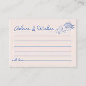 Advies & wensen Hand getrokken bloemen Vrijgezelle Informatiekaartje (Voorkant)