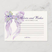 Advies & wensen Lila boog Vrijgezellenfeest Informatiekaartje (Voorkant)