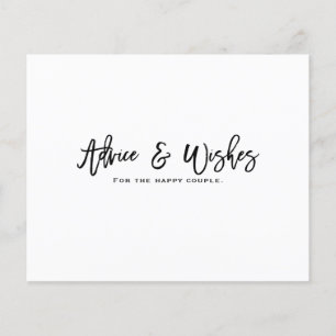 Advies & Wensen Modern Script Bruiloft Shower Fees