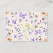 Advies & Wensen Paarse Vlinders Vrijgezellenfeest Informatiekaartje (Achterkant)