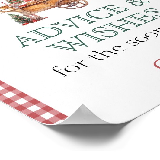 Advies Wensen Rode Kerstmarkt Vrijgezellenfeest Poster (Hoek)