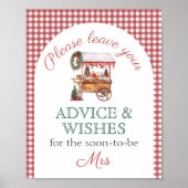 Advies Wensen Rode Kerstmarkt Vrijgezellenfeest Poster (Voorkant)