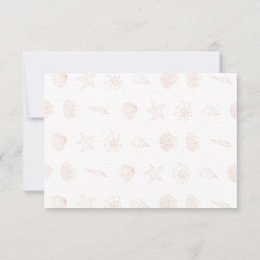 Advies & wensen Seashell Ocean Baby shower Notitiekaartje (Achterkant)