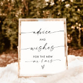 Advies + wensen teken, moderne minimalistische bru poster