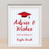 Advies & wensen voor Afstuderen 2025 Rood & Blauw Poster