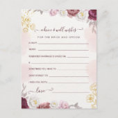 Advies & Wensen voor Bruid en Bruidegom Bruiloft F Briefkaart (Voorkant)