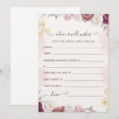 Advies & wensen voor bruid en bruidegom feestdagenkaart (Voorkant / Achterkant)