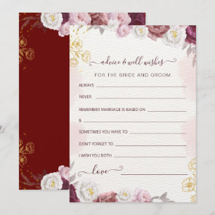 Advies & wensen voor bruid en bruidegom feestdagenkaart