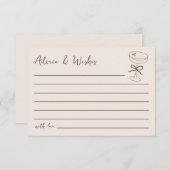 Advies & wensen voor bruid espresso martini notitiekaartje (Voorkant / Achterkant)