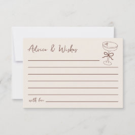 Advies & wensen voor bruid espresso martini notitiekaartje