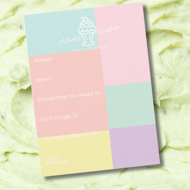 Advies & wensen voor het bruid Vrijgezellenfeest (Advice & Wishes for the Bride Bridal shower)