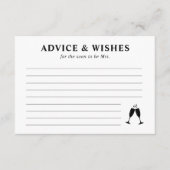 Advies & Wensen voor The Soon To Be Mrs Informatiekaartje (Voorkant)