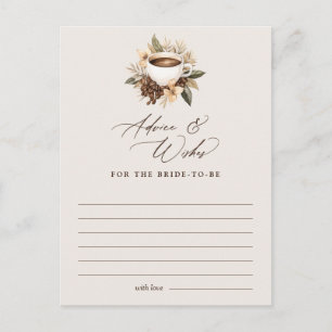 Advies & Wishes Floral Coffee Vrijgezellenfeest Ga Briefkaart