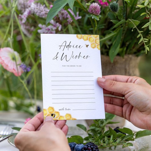 Advies & Wishes Honey Bee Vrijgezellenfeest Kaart