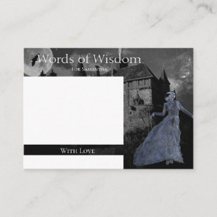 Advies Woorden Wijsheid Halloween Vrijgezellenfees Informatiekaartje