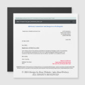 Adviescommissie van RoseWrites Magnetic Kaart (Voorkant / Achterkant)