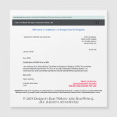 Adviescommissie van RoseWrites Magnetic Kaart (Voorkant)