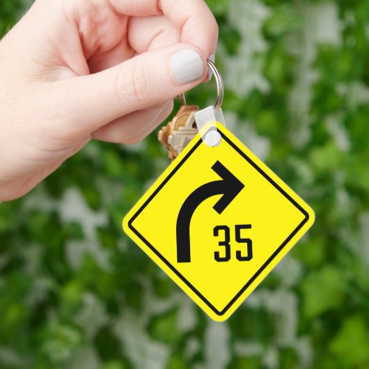 Adviescurve 35 MPH Sleutelhanger (Hand)