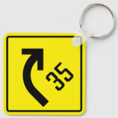 Adviescurve 35 MPH Sleutelhanger (Achterkant)