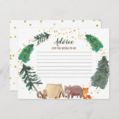 Advieskaart Beerlijk wachten Bosbabyfeestje Informatiekaartje (Voorkant / Achterkant)