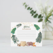 Advieskaart Beerlijk wachten Bosbabyfeestje Informatiekaartje (Staand voorkant)