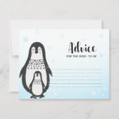 Advieskaart Pinguïns | Winter Baby shower Kaart (Voorkant)