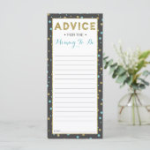 Advieskaart voor aanstaande moeder, Baby Shower, 2 (Staand voorkant)