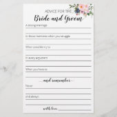 Advieskaart voor de bruid en bruidegom flyer (Voorkant)