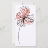 Advieskaarten - Delicate bloem met abstracte lijne (Voorkant)