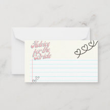 Advieskaarten voor de Bruid